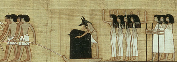 Le cortège de la procession funéraire en Egypte ancienne.